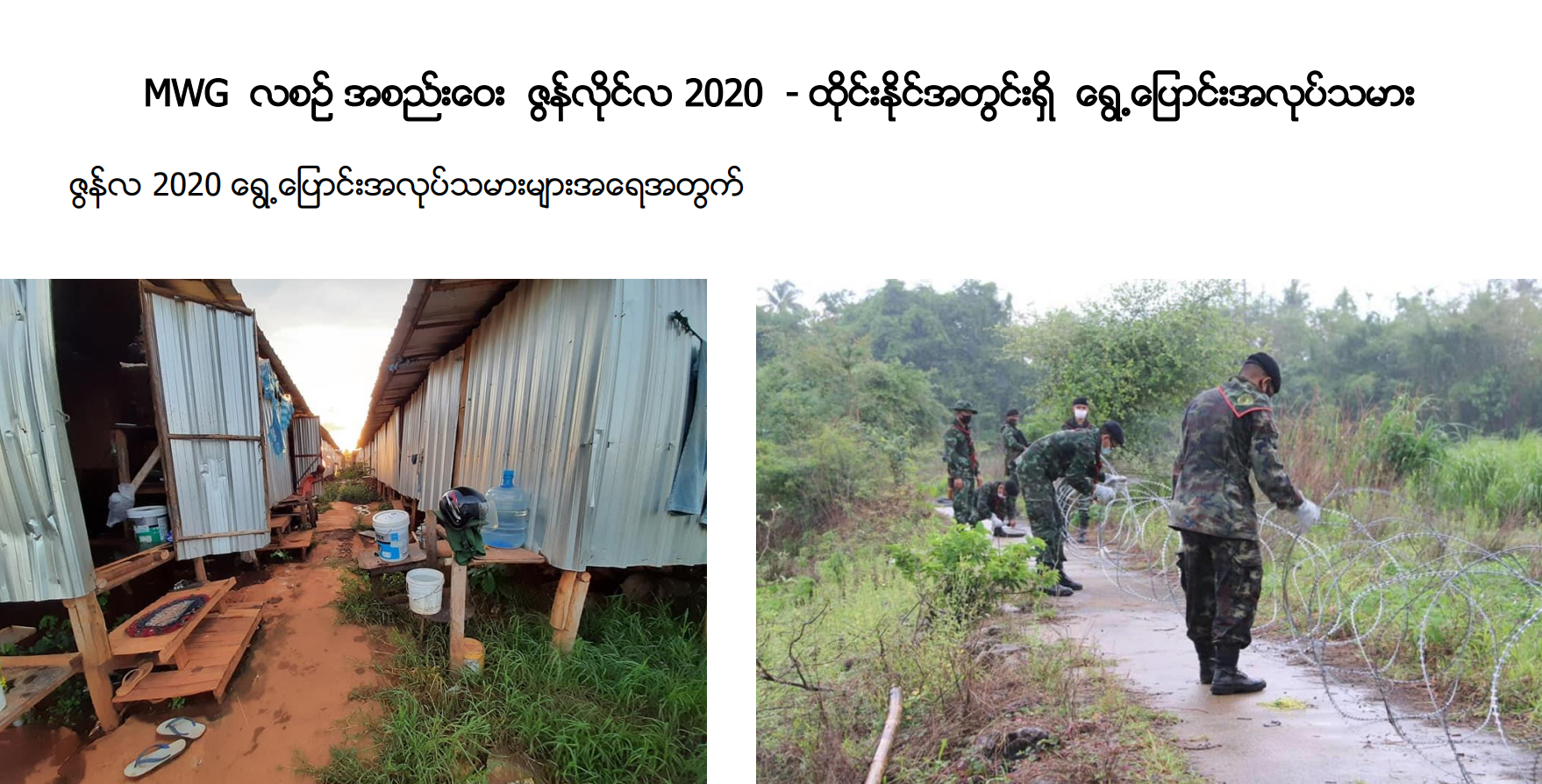 สรุปการประชุมสถานการณ์ประจำเดือนกรกฎาคม 2563 ของ MWG (Burmese)